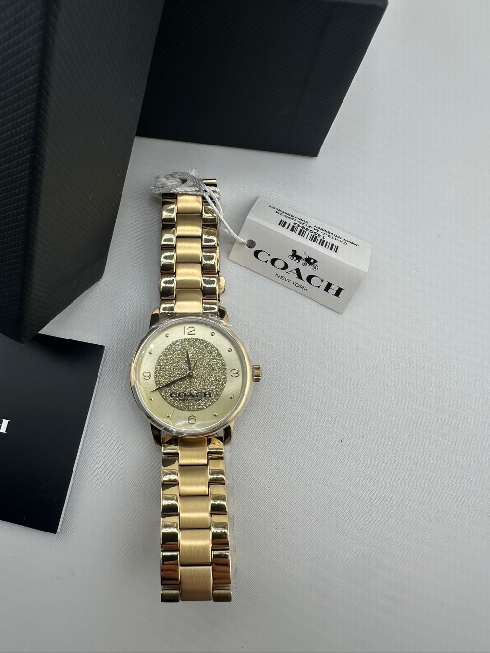New! Coach Gold-Tone Glitter Dial Watch - Picture 5 of 6